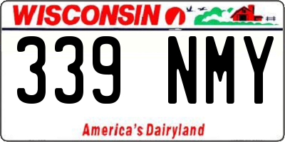 WI license plate 339NMY
