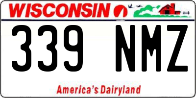 WI license plate 339NMZ
