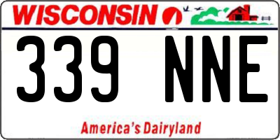 WI license plate 339NNE