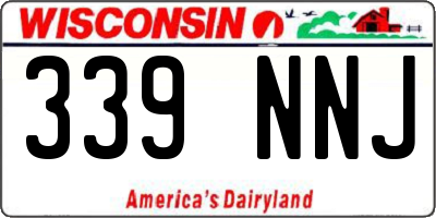 WI license plate 339NNJ