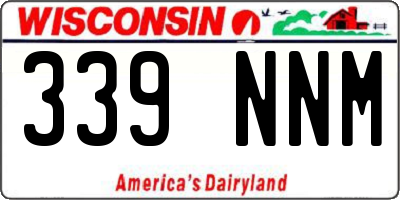 WI license plate 339NNM