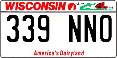 WI license plate 339NNO