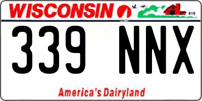 WI license plate 339NNX