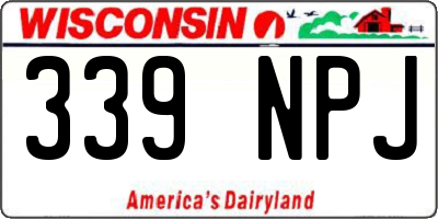 WI license plate 339NPJ