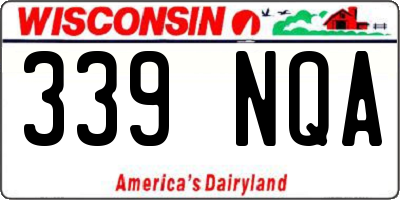 WI license plate 339NQA