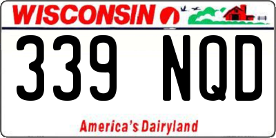 WI license plate 339NQD