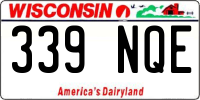 WI license plate 339NQE
