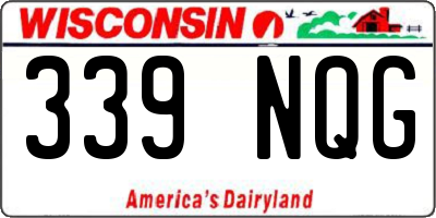 WI license plate 339NQG
