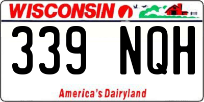 WI license plate 339NQH