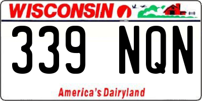 WI license plate 339NQN