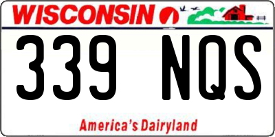 WI license plate 339NQS