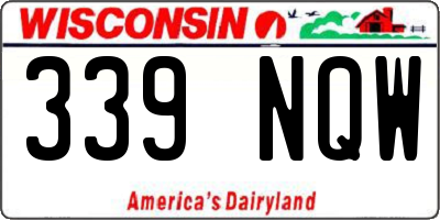 WI license plate 339NQW