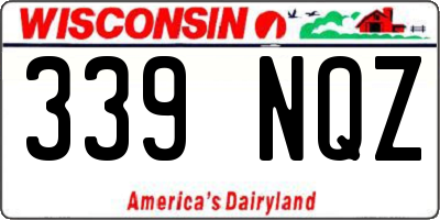 WI license plate 339NQZ