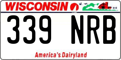 WI license plate 339NRB