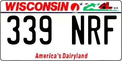 WI license plate 339NRF