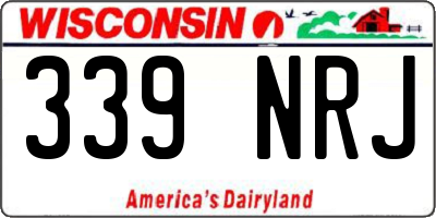 WI license plate 339NRJ