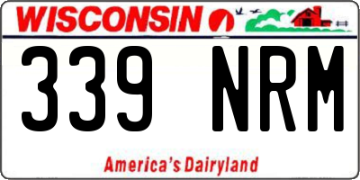 WI license plate 339NRM