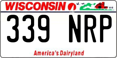 WI license plate 339NRP