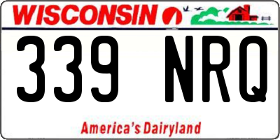 WI license plate 339NRQ