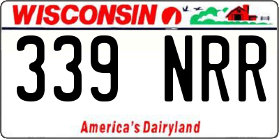 WI license plate 339NRR