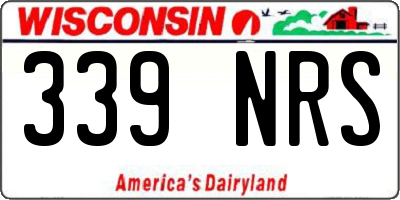 WI license plate 339NRS