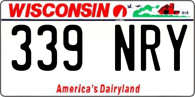 WI license plate 339NRY