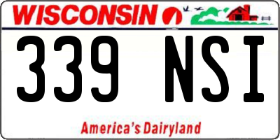 WI license plate 339NSI