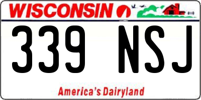 WI license plate 339NSJ