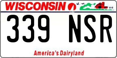 WI license plate 339NSR