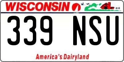 WI license plate 339NSU