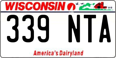 WI license plate 339NTA