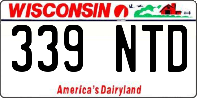 WI license plate 339NTD