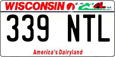 WI license plate 339NTL