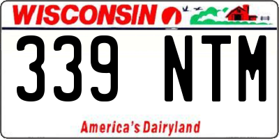 WI license plate 339NTM