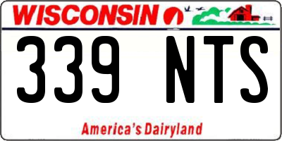 WI license plate 339NTS