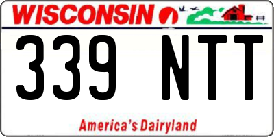WI license plate 339NTT