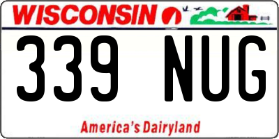 WI license plate 339NUG