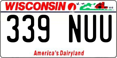 WI license plate 339NUU