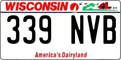 WI license plate 339NVB