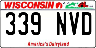 WI license plate 339NVD