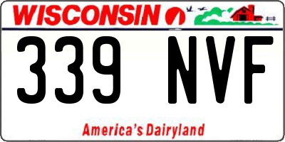 WI license plate 339NVF