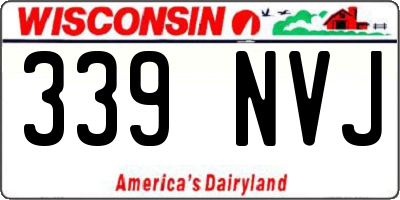 WI license plate 339NVJ