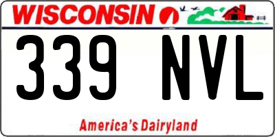 WI license plate 339NVL