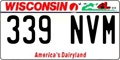 WI license plate 339NVM