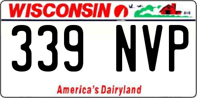 WI license plate 339NVP