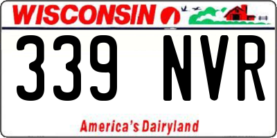 WI license plate 339NVR
