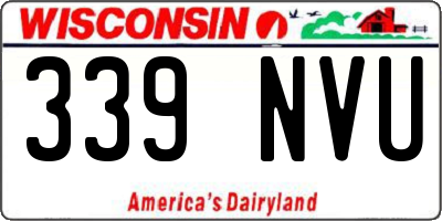 WI license plate 339NVU