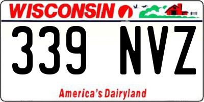 WI license plate 339NVZ