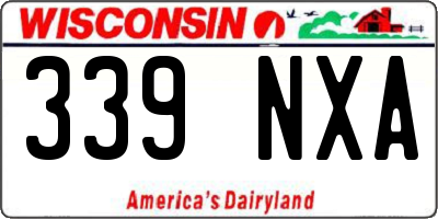 WI license plate 339NXA