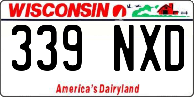 WI license plate 339NXD